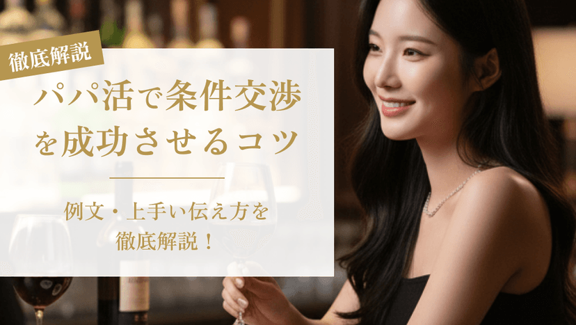 パパ活で条件交渉を成功させるコツ・例文・上手い伝え方を徹底解説！