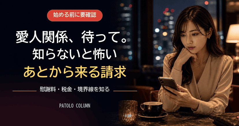 愛人とは？定義と不倫・浮気の違い、慰謝料リスクを解説