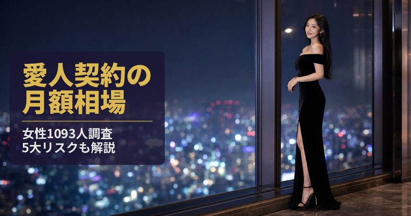 愛人契約の月額相場｜女性1093人調査と5大リスク解説