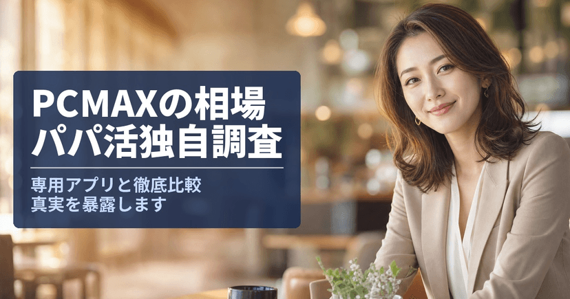 PCMAX相場の真実｜パパ活専用アプリと比較した独自調査