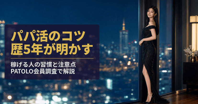 パパ活のコツ｜歴5年が明かす稼げる人の習慣と注意点
