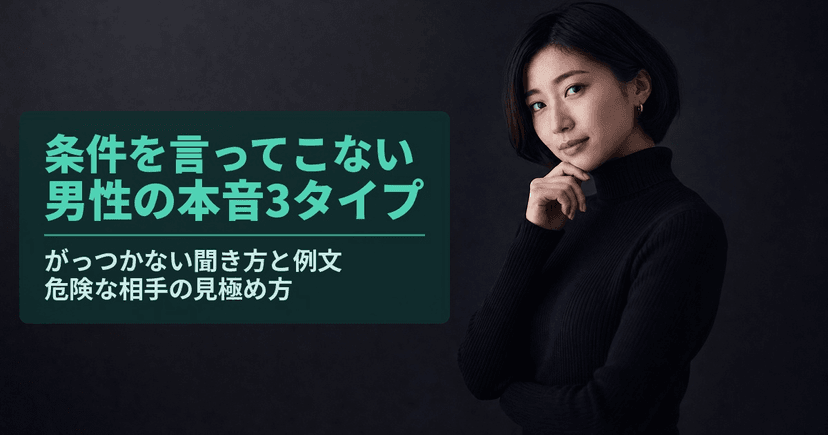 パパ活で条件を言ってこない男性の本音｜聞き方と例文