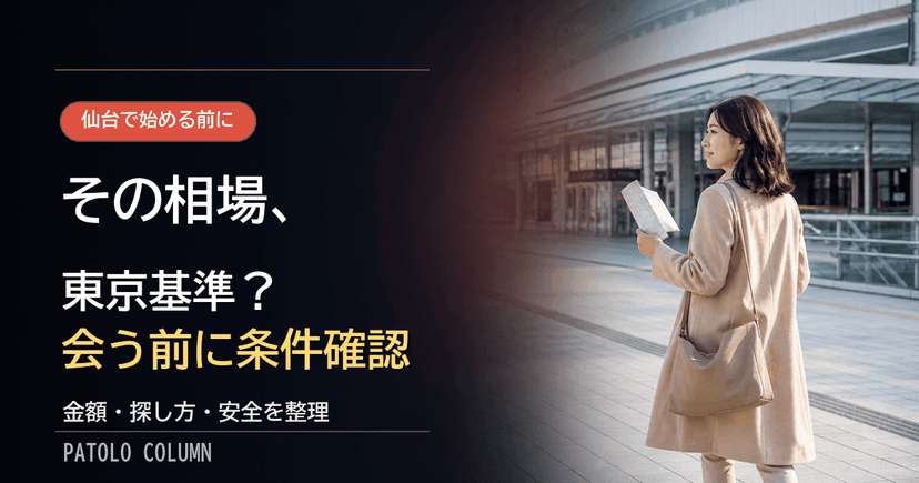 仙台のパパ活相場はいくら？探し方と会う前に確認する項目