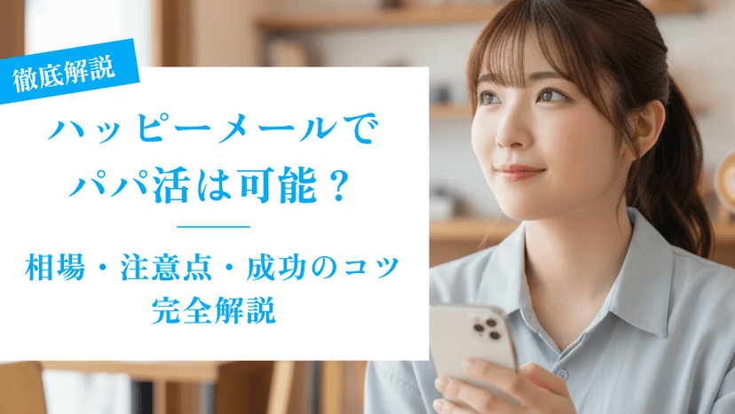 ハッピーメールでパパ活は可能?|相場・注意点・成功のコツ完全解説