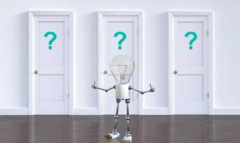 パパ活に関するよくある質問の画像(電球とクエスチョンマーク)