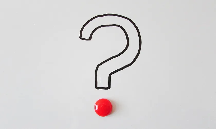 ？マークの写った画像