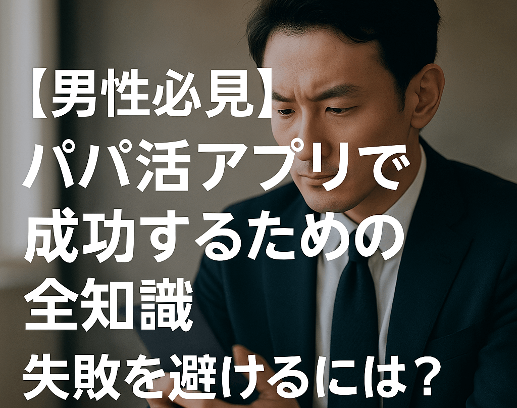 【男性必見】パパ活アプリで成功するための全知識｜失敗を避けるには？
