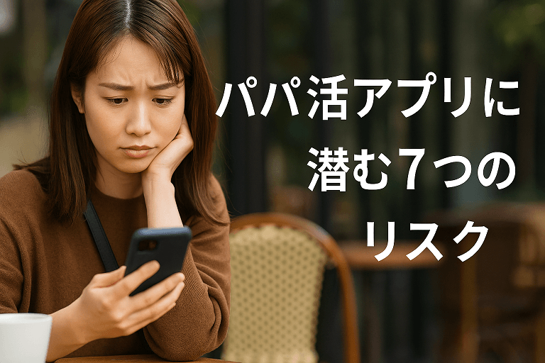 パパ活アプリに潜む7つのリスク