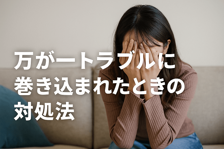 万が一トラブルに巻き込まれたときの対処法