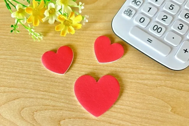 ハートマークと電卓