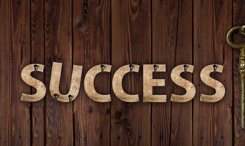 SUCCESSの文字が映った写真