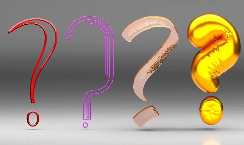 4つ並んだハテナマーク