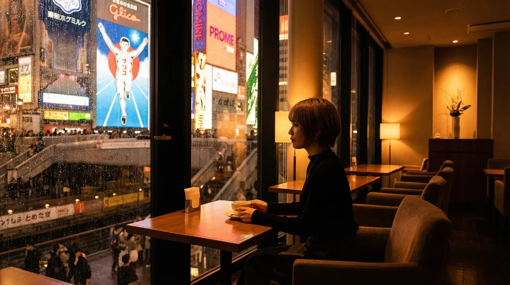 Osaka night view (Dotonbori and Glico sign area)