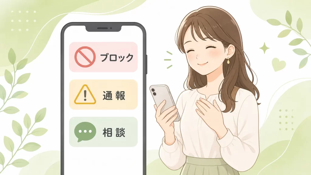 パパ活で断った後のしつこい連絡に対する安全な対処法のイメージ